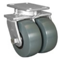 Dual Wheel Swivel with Ergolastomer wheels