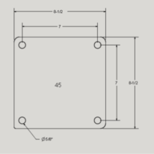 D4  R4 SERIES TOP PLATE 45